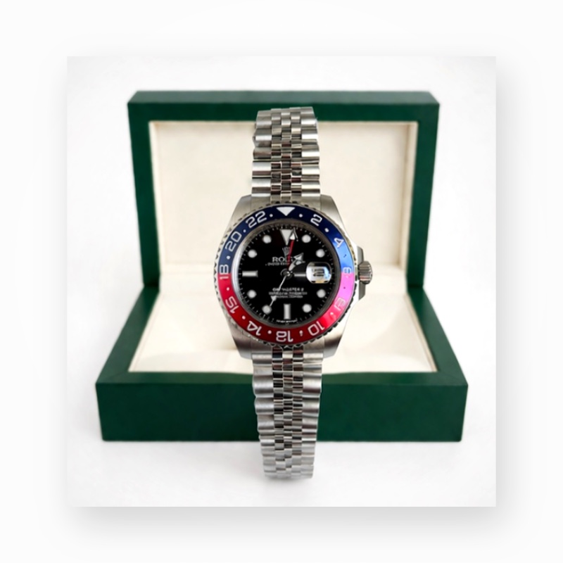 Rolex Rolex GMT-Master II Pepsi Premium com Caixa e Manual ângulo 1