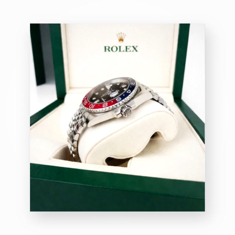 Rolex Rolex GMT-Master II Pepsi Premium com Caixa e Manual ângulo 3