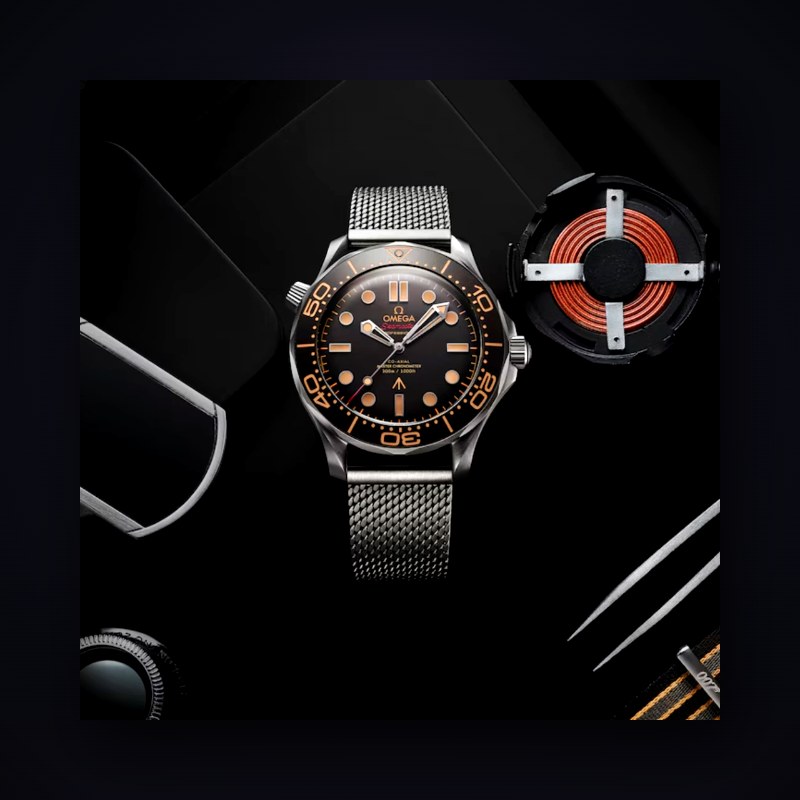 Omega Seamaster Titanium 300 James Bond 007 ângulo 1
