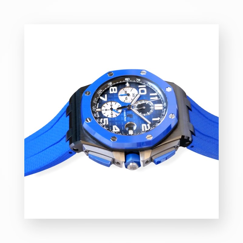 Audemars Piguet AP-01 ROYAL OAK OFFSHORE BLUE DIAL  ângulo 4